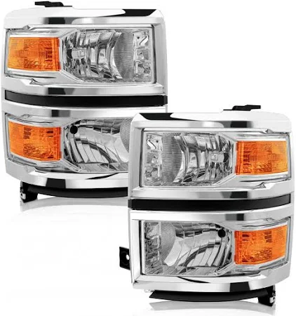 2014-2015 CHEVROLET SILVERADO 1500 PROJECTOR HEADLIGHTS WITH/ CHROME TRIM